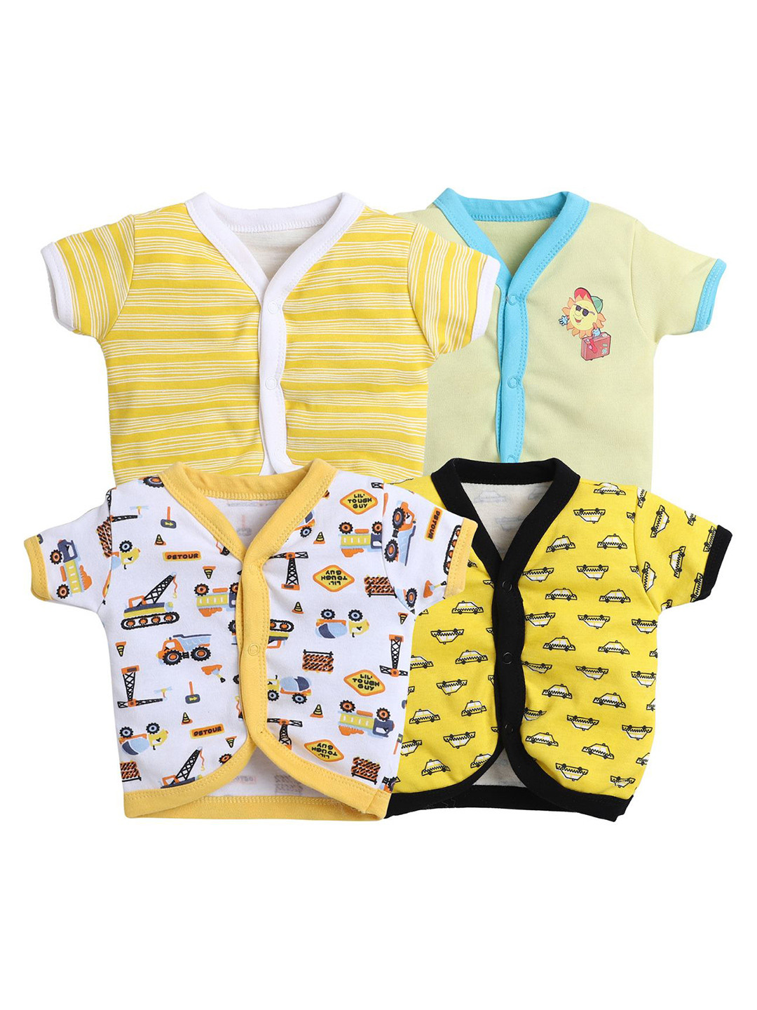 Buy EIO Infants Kids Pack Of 4 Cotton Jhabla Innerwear Vests