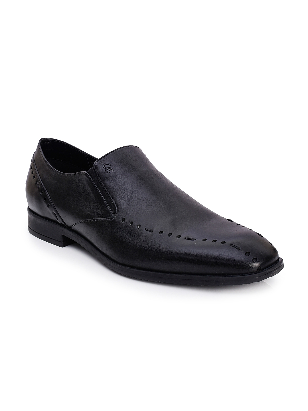 Buy CORE ESPANA Men Black Genuine Leather Semiformal Shoes - Formal ...