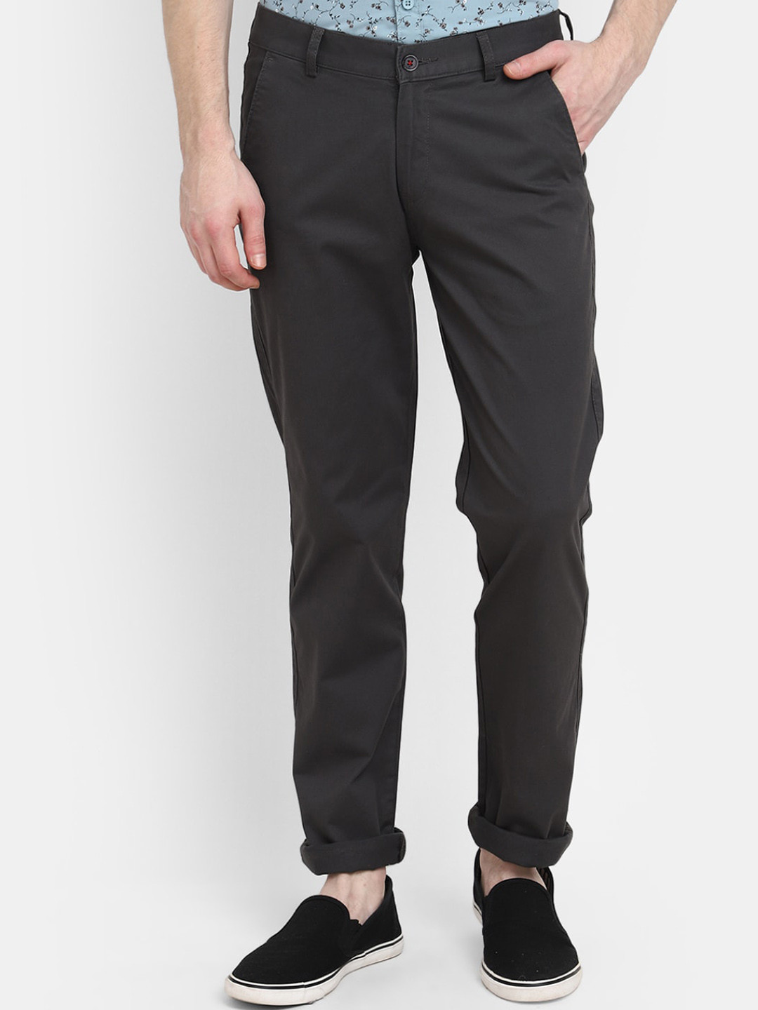 Buy V Mart Men Classic Slim Fit Easy Wash Cotton Chinos - Trousers for ...