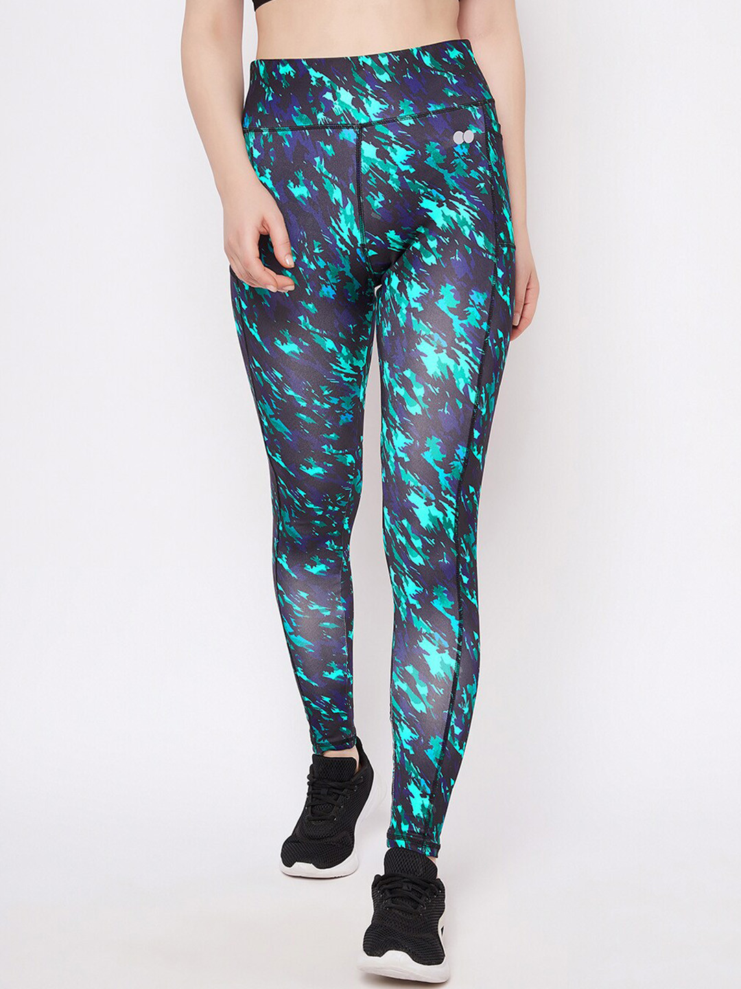 Buy Clovia Women Abstract Print High Rise Active Ankle Length Tights