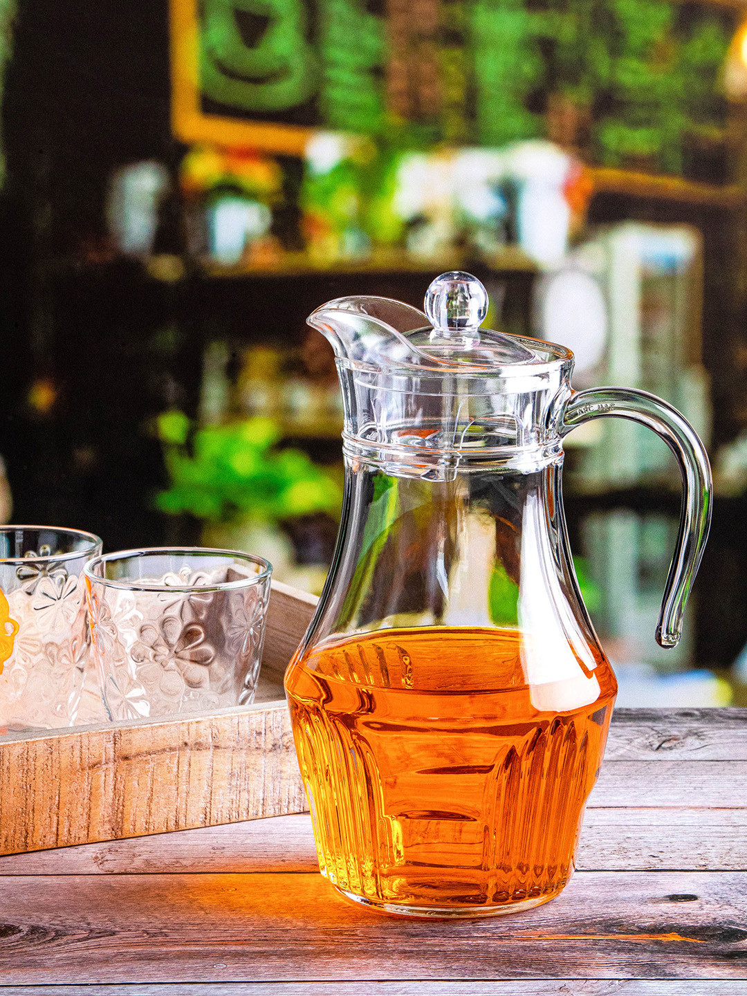 Buy Luminarc Transparent Textured Glass Dishwasher Safe Beverage