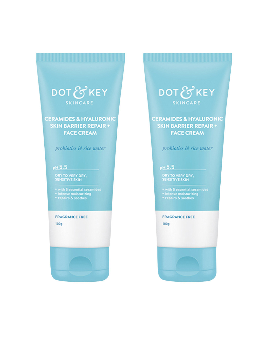 Buy DOT & KEY Set Of 2 Ceramides+Hyaluronic Skin Barrier Repair Face Cream 100g Each Face