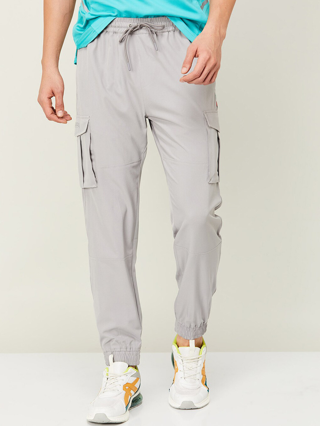 Buy Kappa Men Regular Fit Mid Rise Cargo Joggers Track Pants for Men