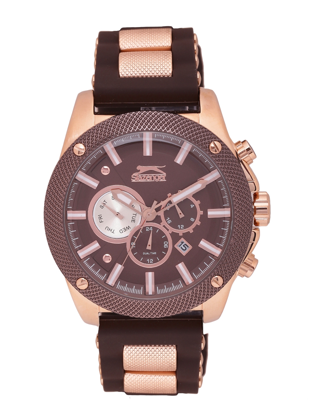 Buy Slazenger Men Brown Analogue Watch SL.9.6026.2.03 - Watches for Men ...