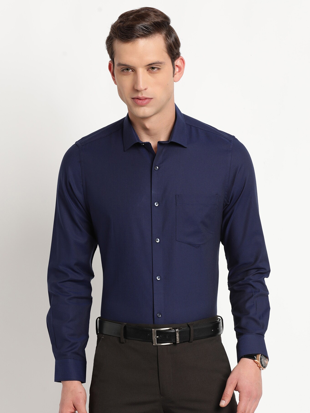 Buy Turtle Modern Slim Fit Pure Cotton Formal Shirt - Shirts for Men ...