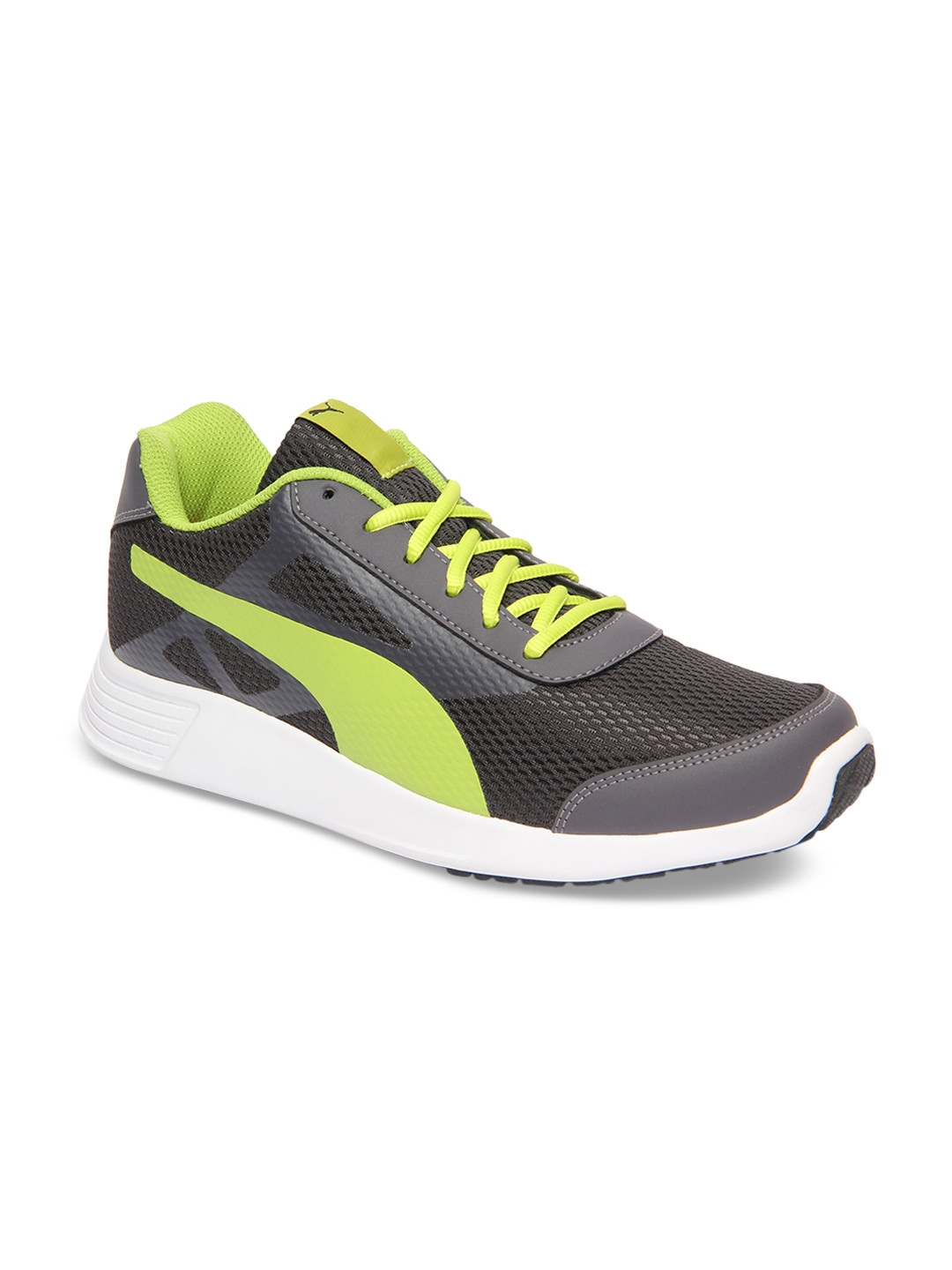 puma men grey running shoes