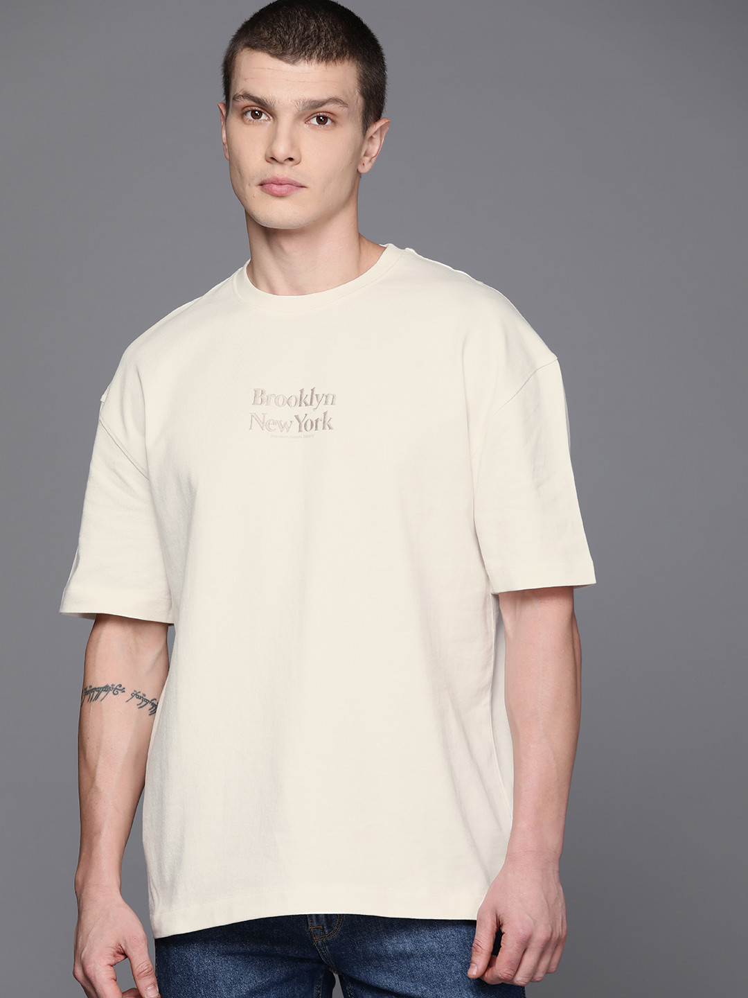 Buy NEXT Embroidered Detail Pure Cotton Relaxed Fit T Shirt Tshirts