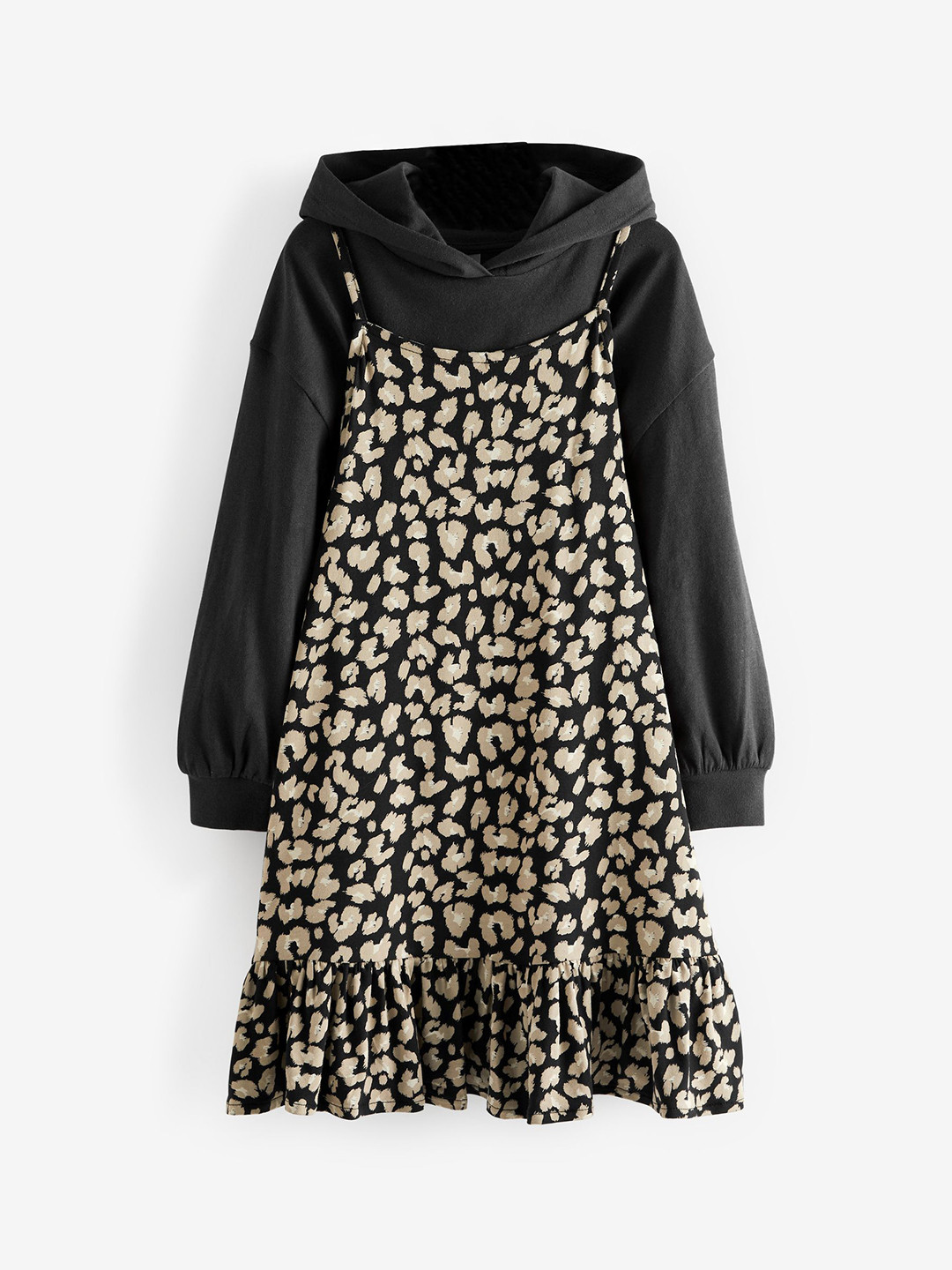 buy-next-girls-animal-print-a-line-dress-with-hooded-sweatshirt