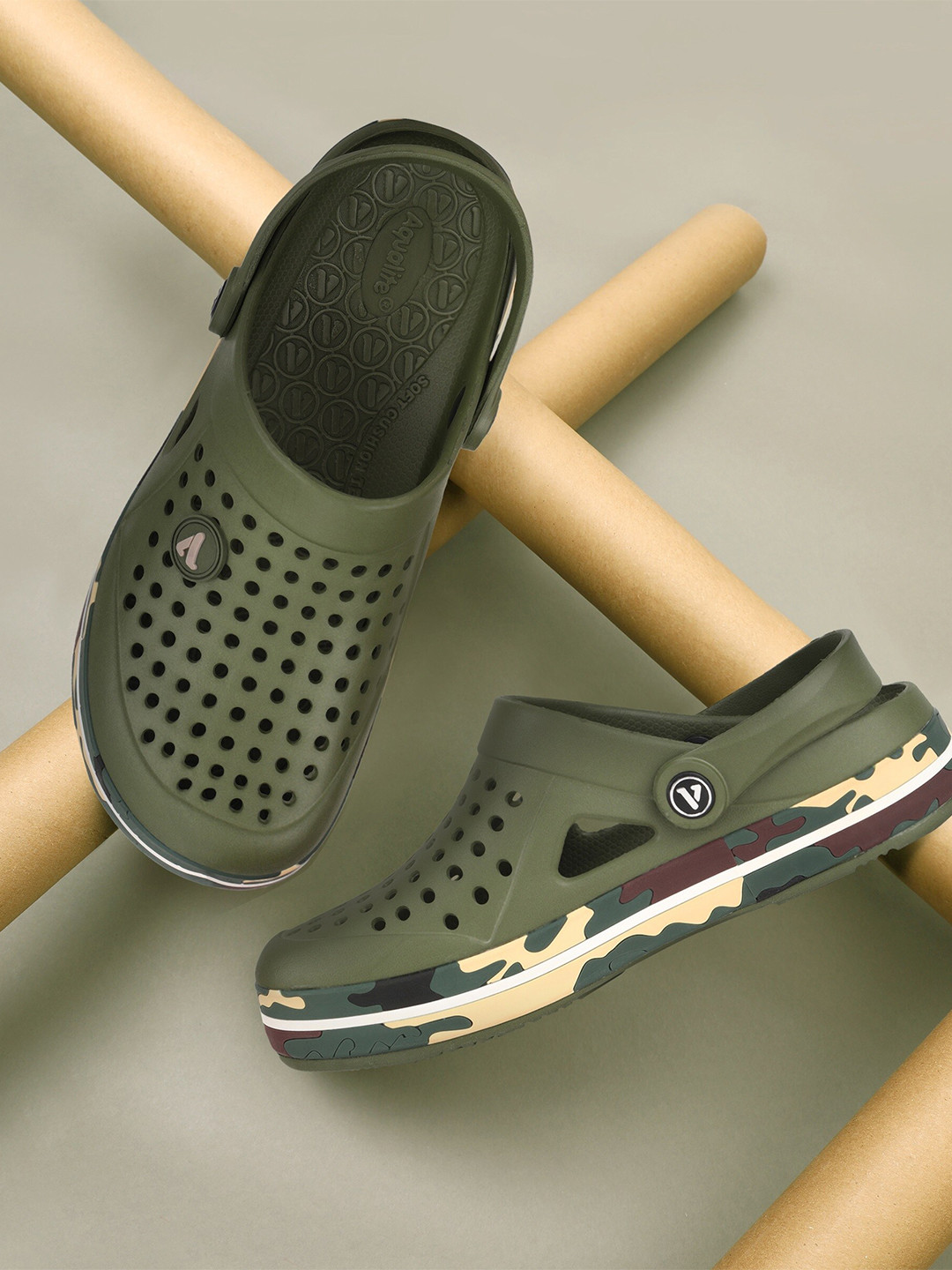 Buy Aqualite Men Round Toe Slip On Clogs Sandals for Men 22337676