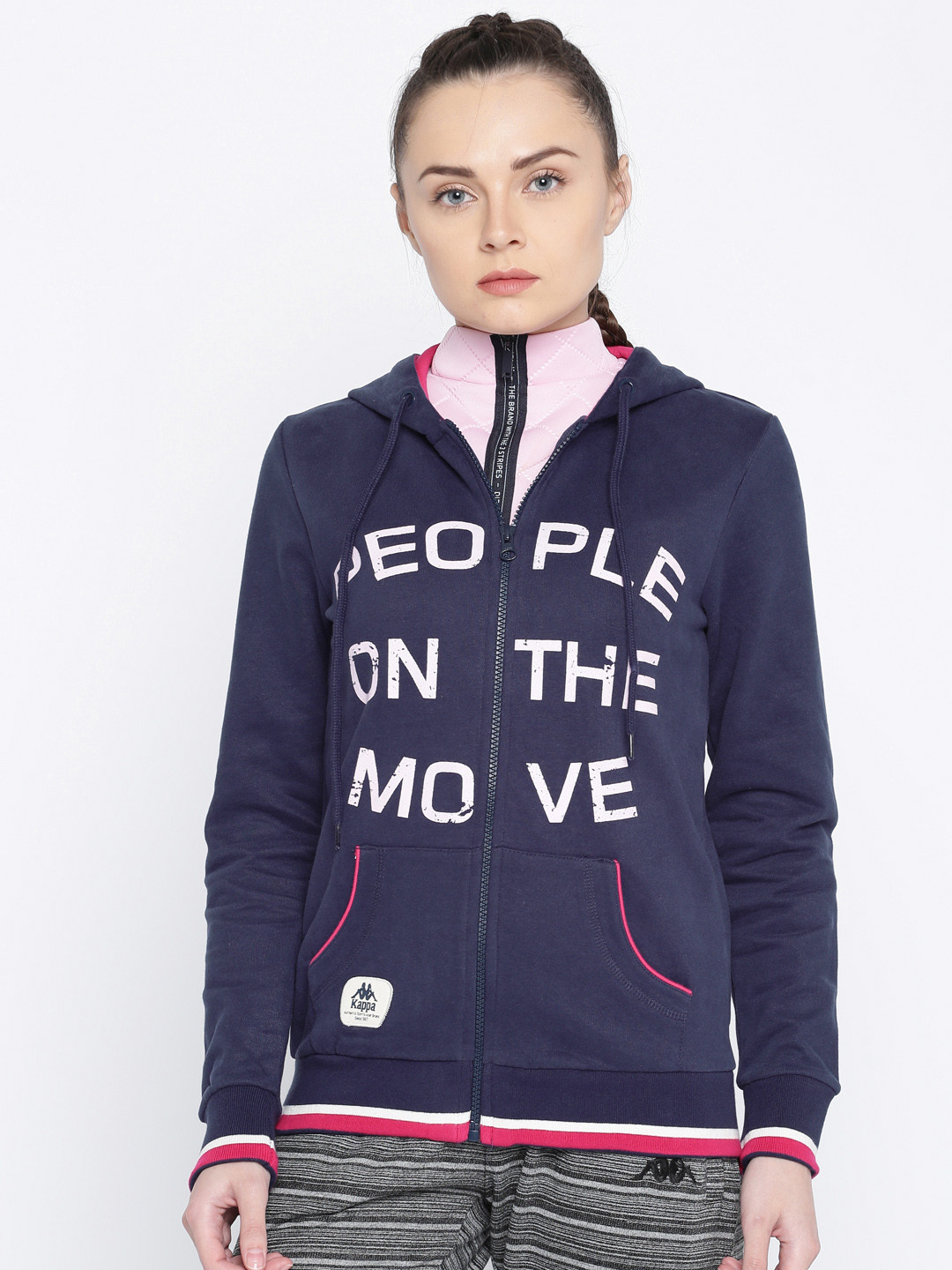 Kappa hoodie navy blue Clearance