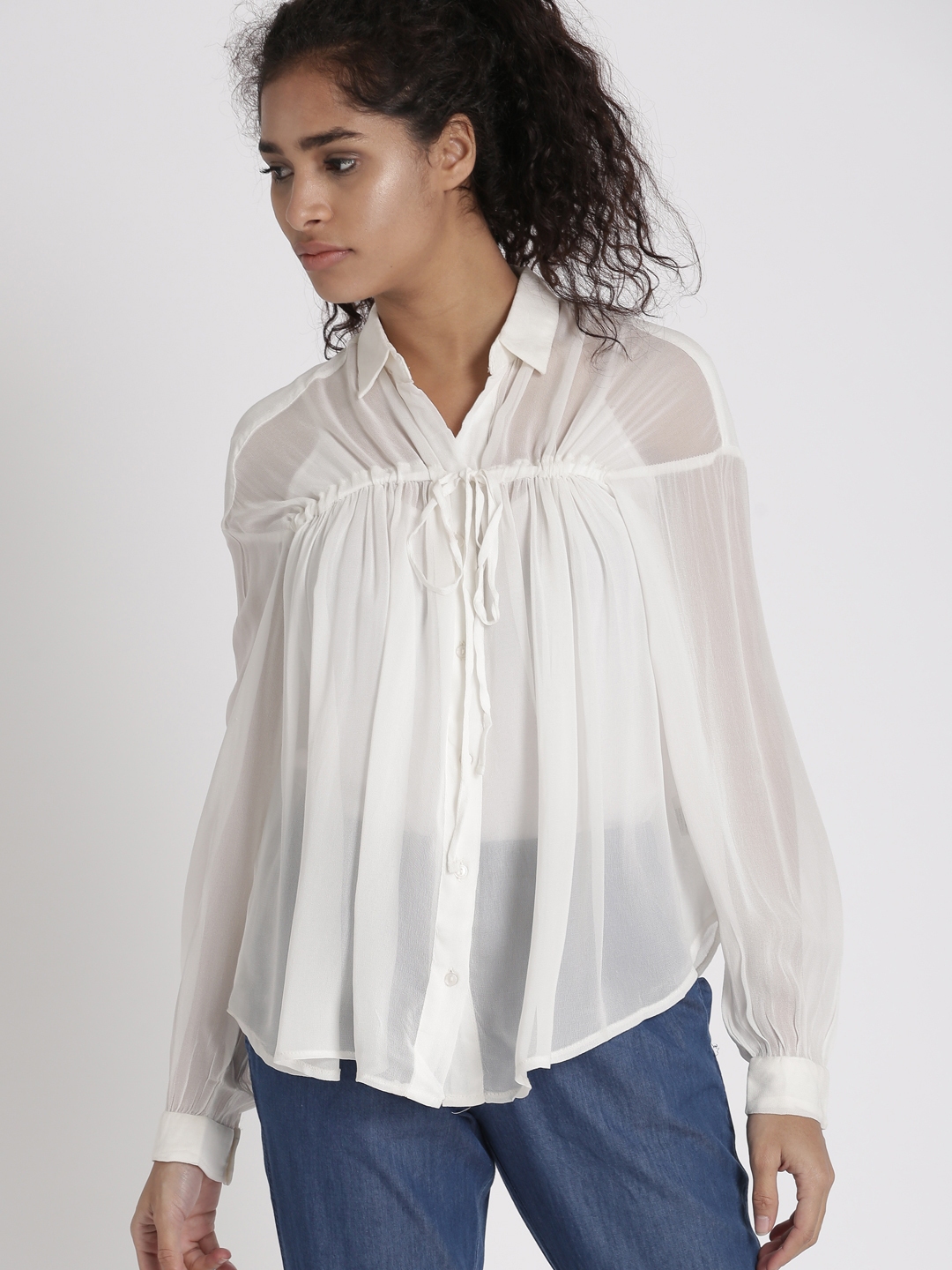 white casual shirts women