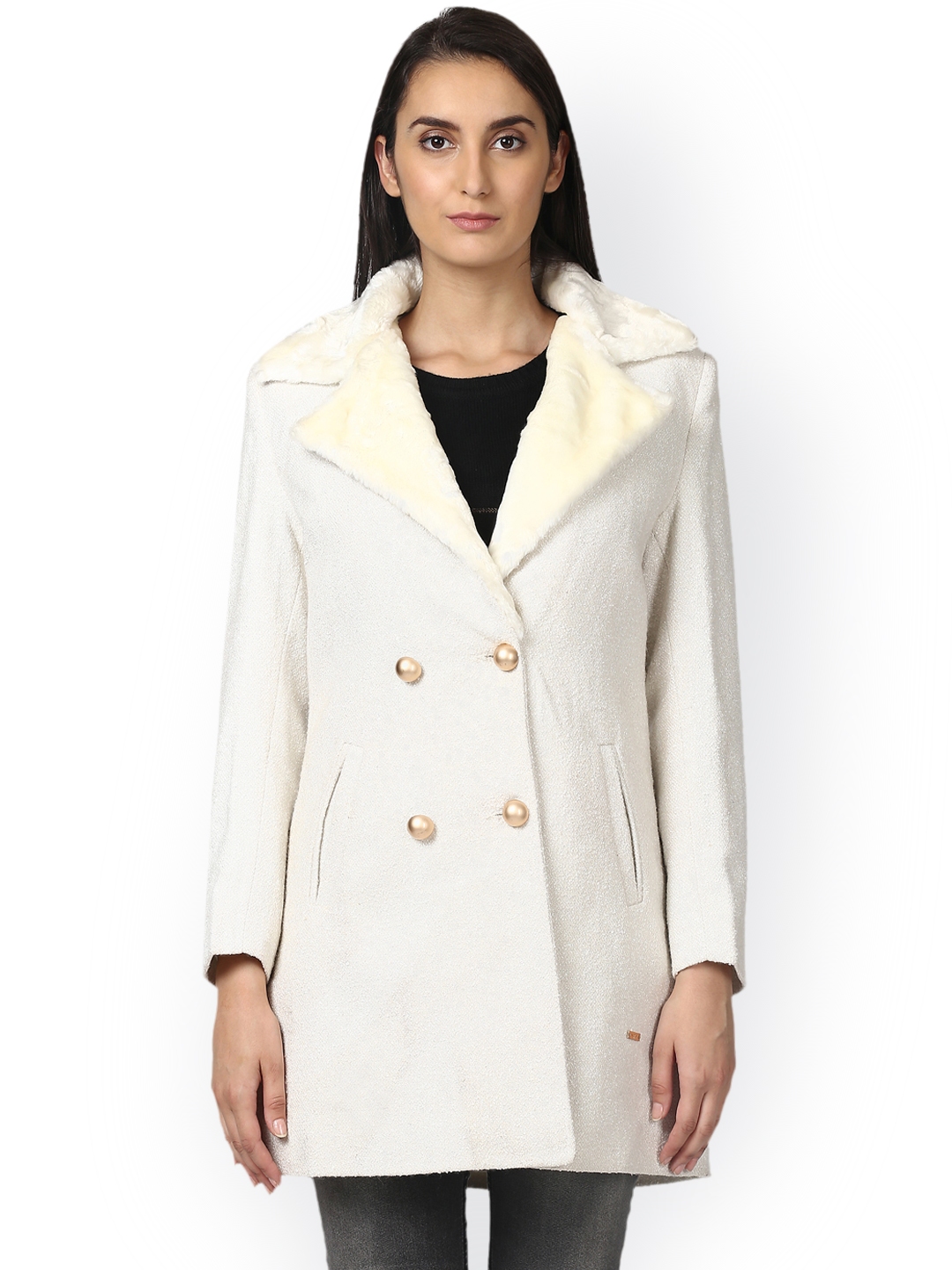 Buy Park Avenue Women White Solid Tailored Jacket - Jackets for Women ...