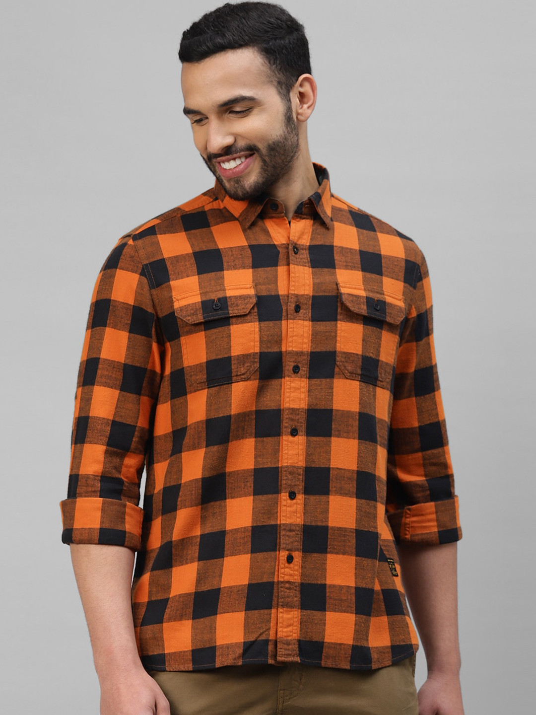 Buy Royal Enfield Men Buffalo Checked Casual Shirt Shirts for Men