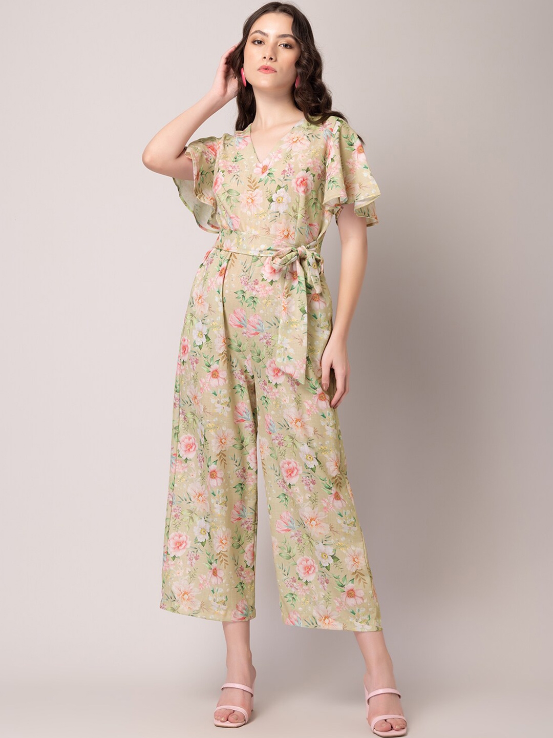 Buy FabAlley Floral Printed Basic Jumpsuit - Jumpsuit for Women ...
