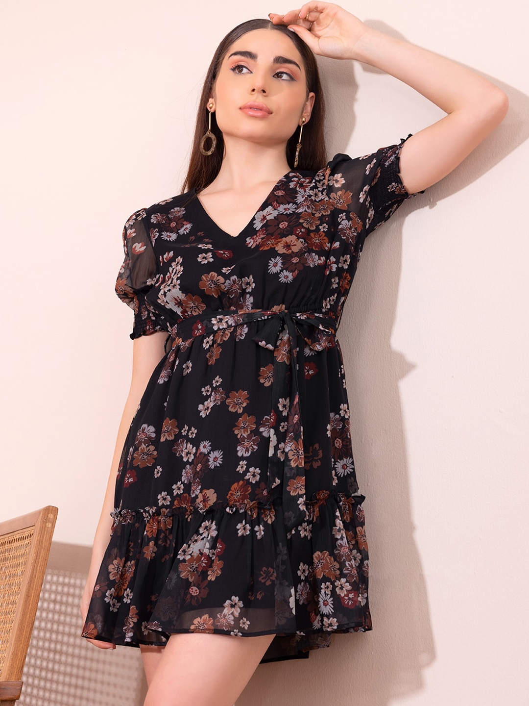 Buy FabAlley Floral Print Fit & Flare Dress - Dresses for Women ...