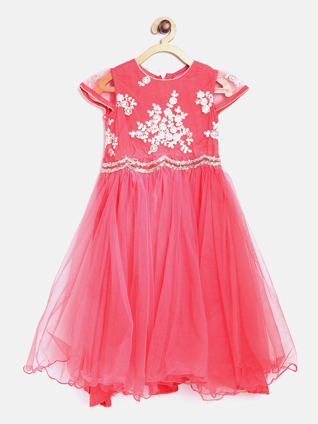 Buy Biba Girls Pink Embellished Maxi Dress Dresses for Girls 2236084 Myntra