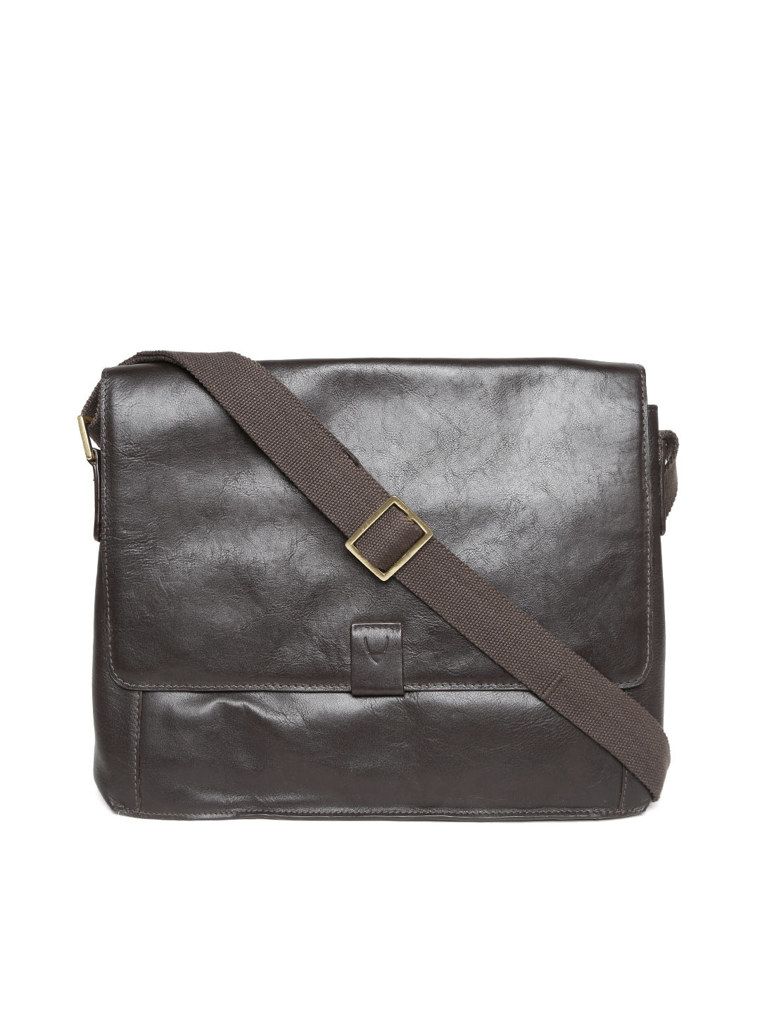 Buy Hidesign Men Coffee Brown Solid Messenger Bag Messenger Bag for