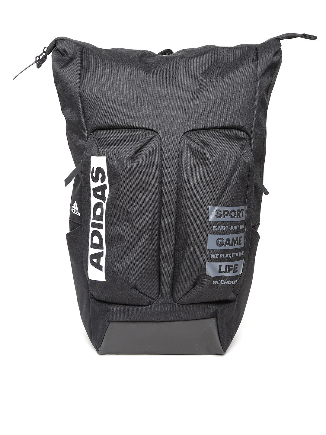 adidas black logo backpack