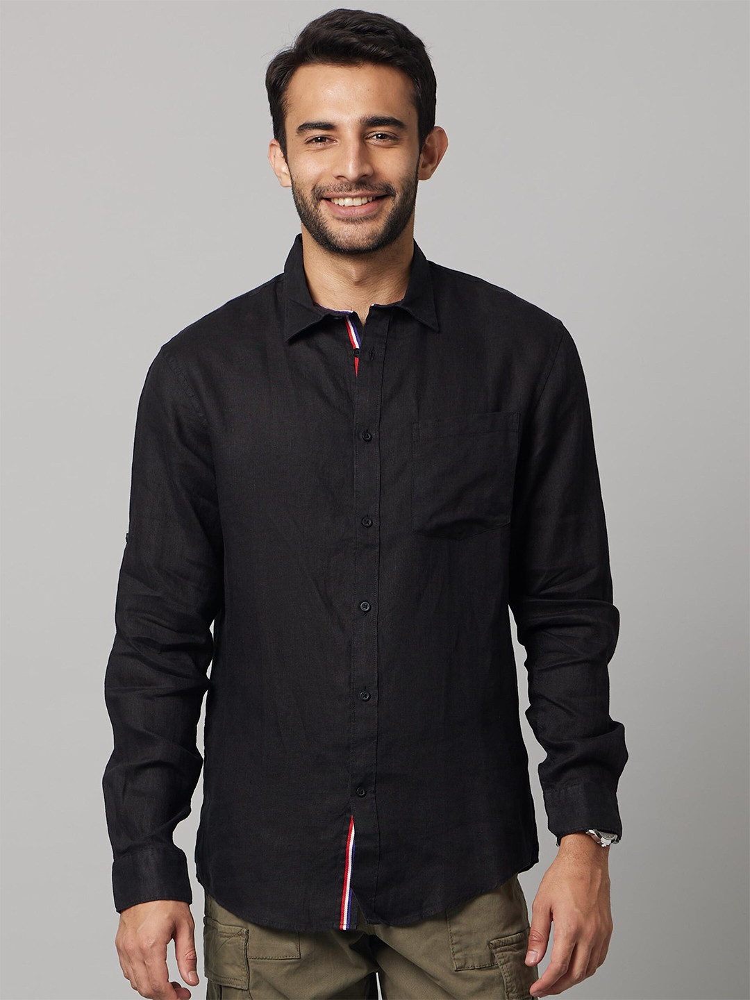 Buy Celio Spread Collar Pure Linen Casual Shirt - Shirts for Men 22368478 | Myntra