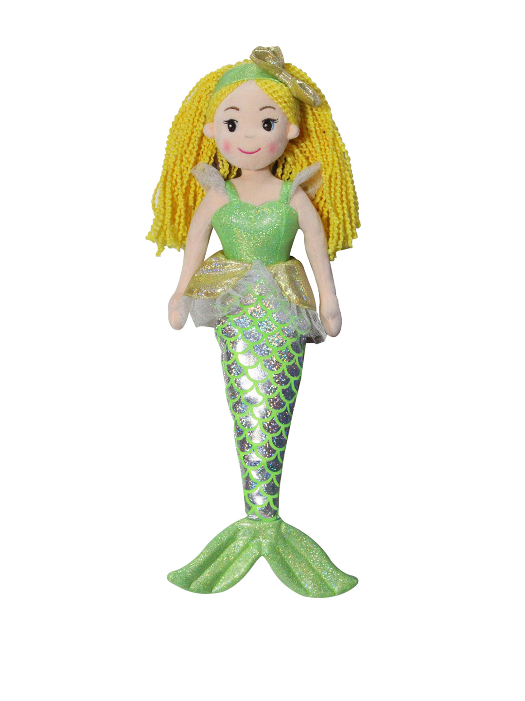 Buy Softbuddies Green & Yellow Mermaid Doll Soft Toys And Dolls for