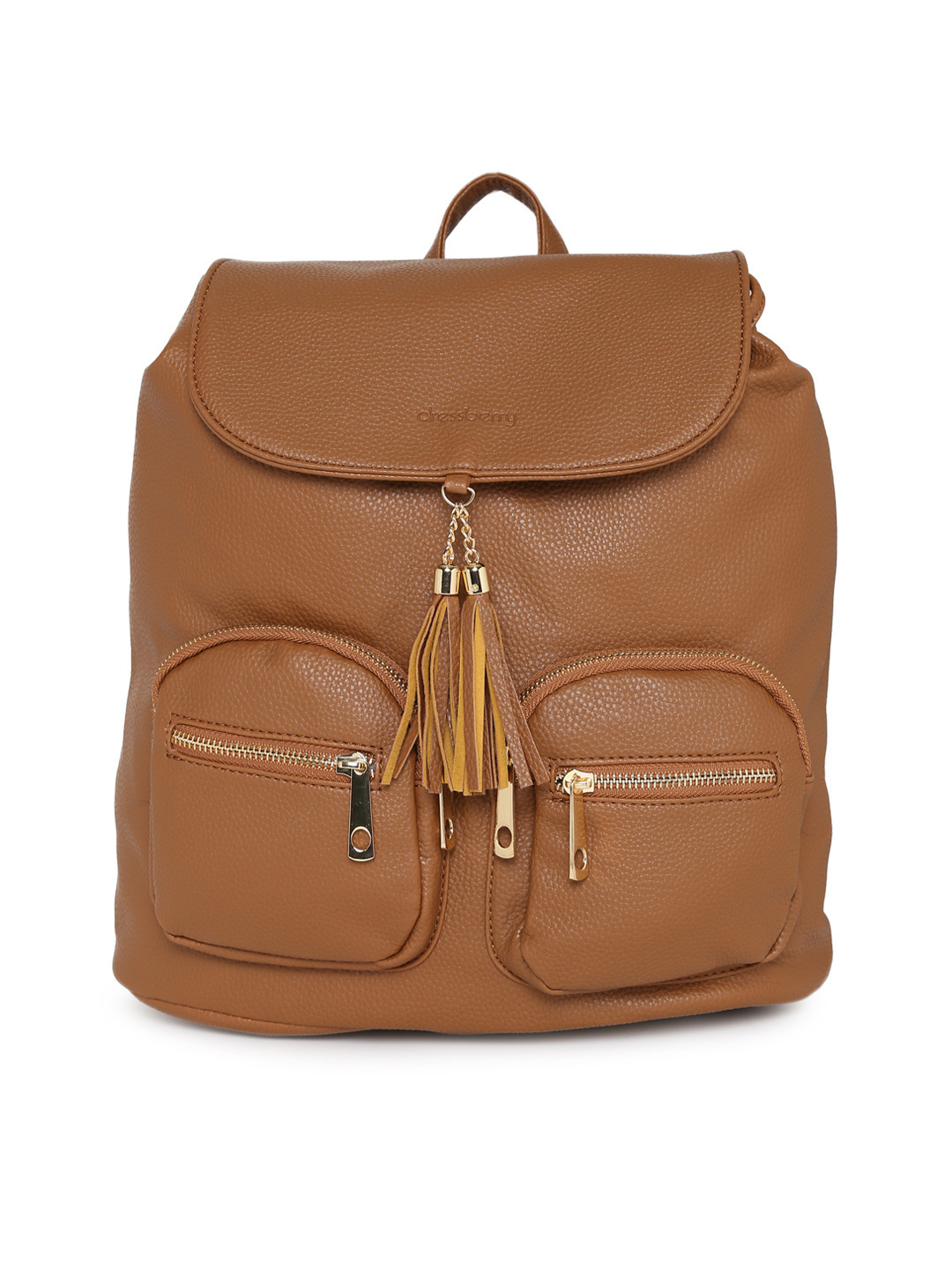 Buy DressBerry Women Tan Solid Backpack Backpacks for Women 2237142