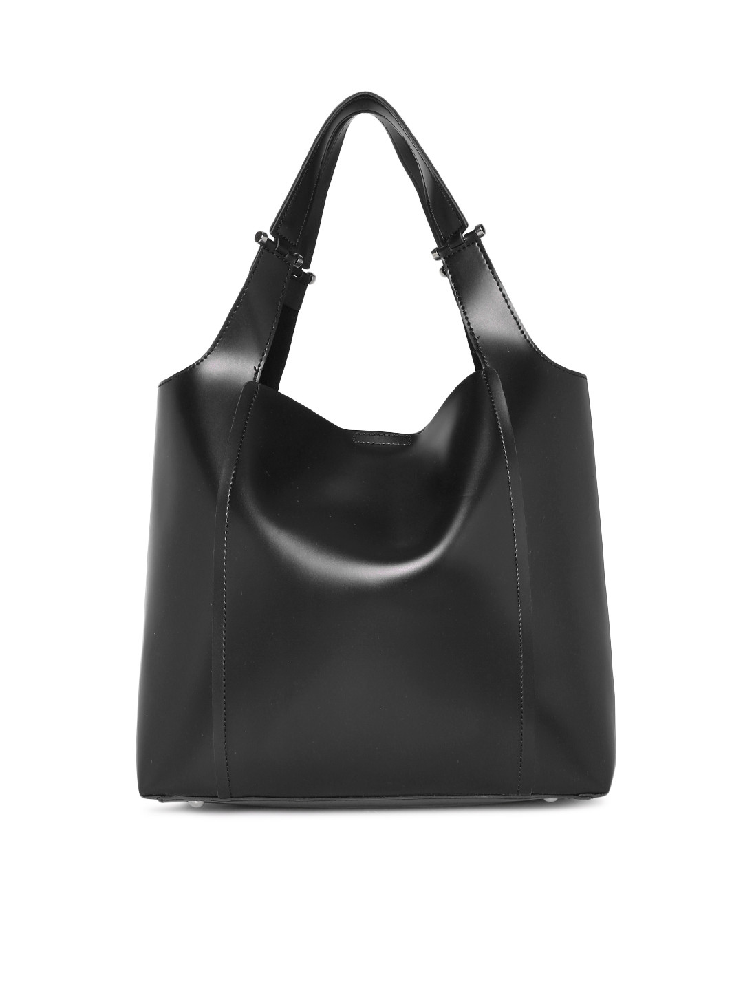 Buy DressBerry Black Solid Tote Bag Handbags for Women 2237261 Myntra
