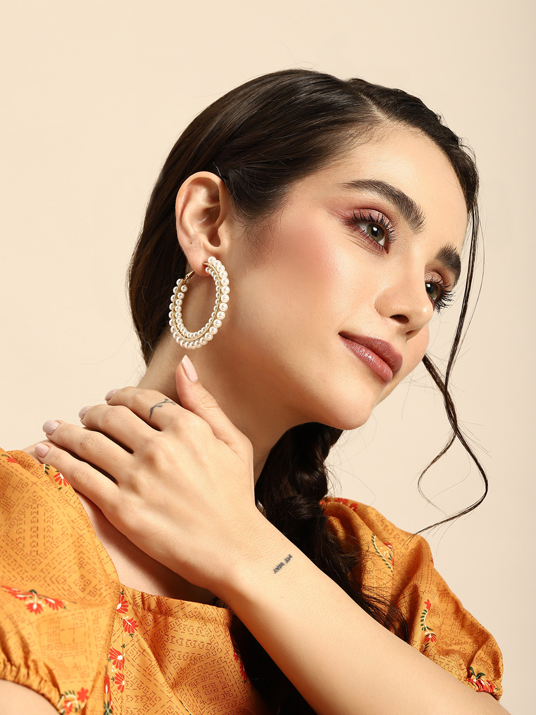 Buy Anouk Women Embellished Circular Hoop Earrings Earrings for Women 22375596 Myntra