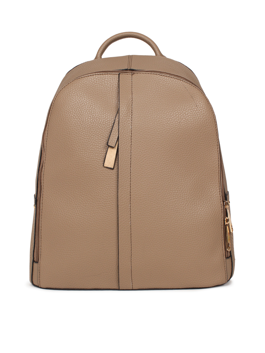 Buy Mast & Harbour Women Taupe Solid Backpack Backpacks for Women