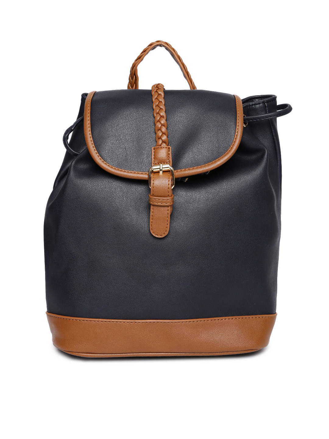 Buy Mast & Harbour Women Navy Blue Solid Backpack Backpacks for Women