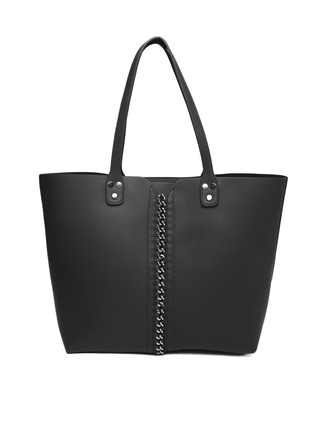 Buy Roadster Black Tote Bag With Pouch Handbags for Women 2238877