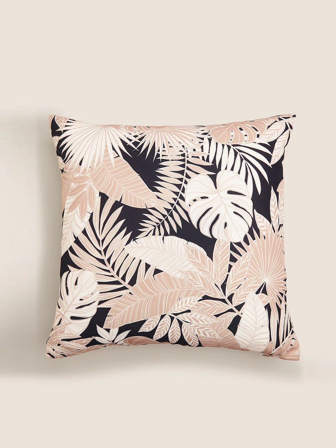 Buy Marks & Spencer Black & Beige Printed Pre Filled Square Cushion
