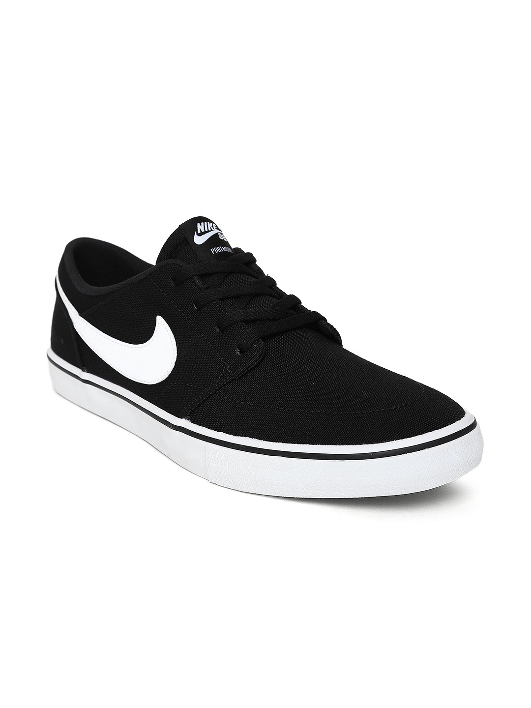 Buy Nike Men Black SkateBoarding PORTMORE II SOLAR Skate Shoes Casual