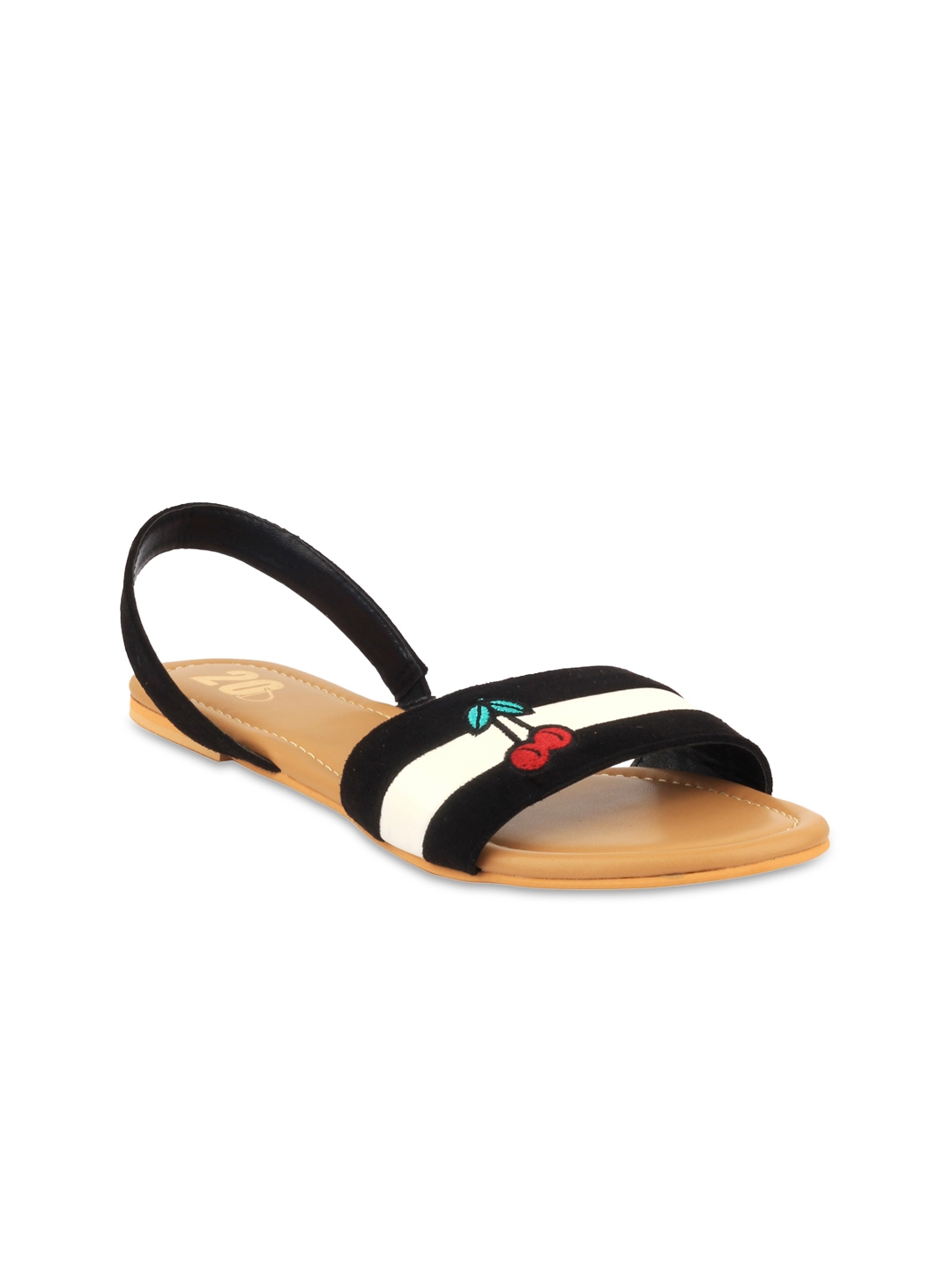 open toe flats myntra
