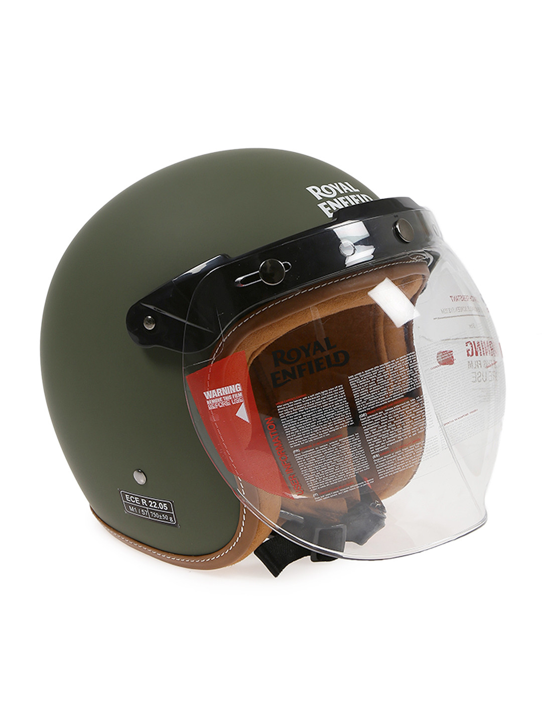 Buy Royal Enfield Matt Green Open Face Helmet Helmets for Unisex 2242784 Myntra