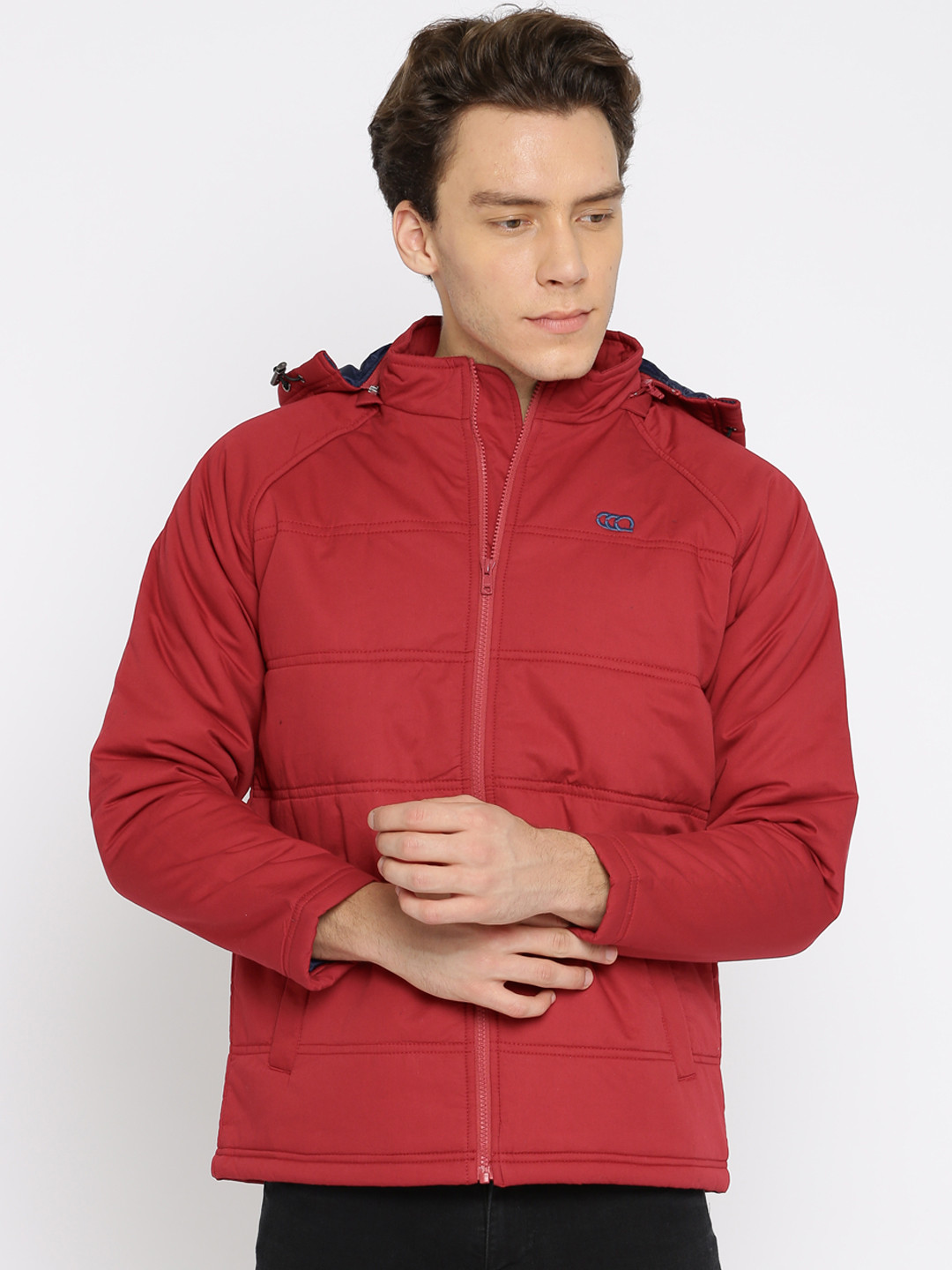 Buy Ajile By Pantaloons Men Red Solid Quilted Jacket Jackets for Men