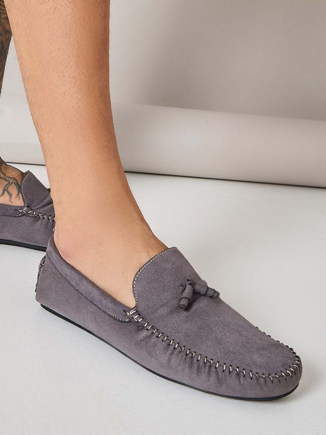 Faux Suede Tassel Loafers