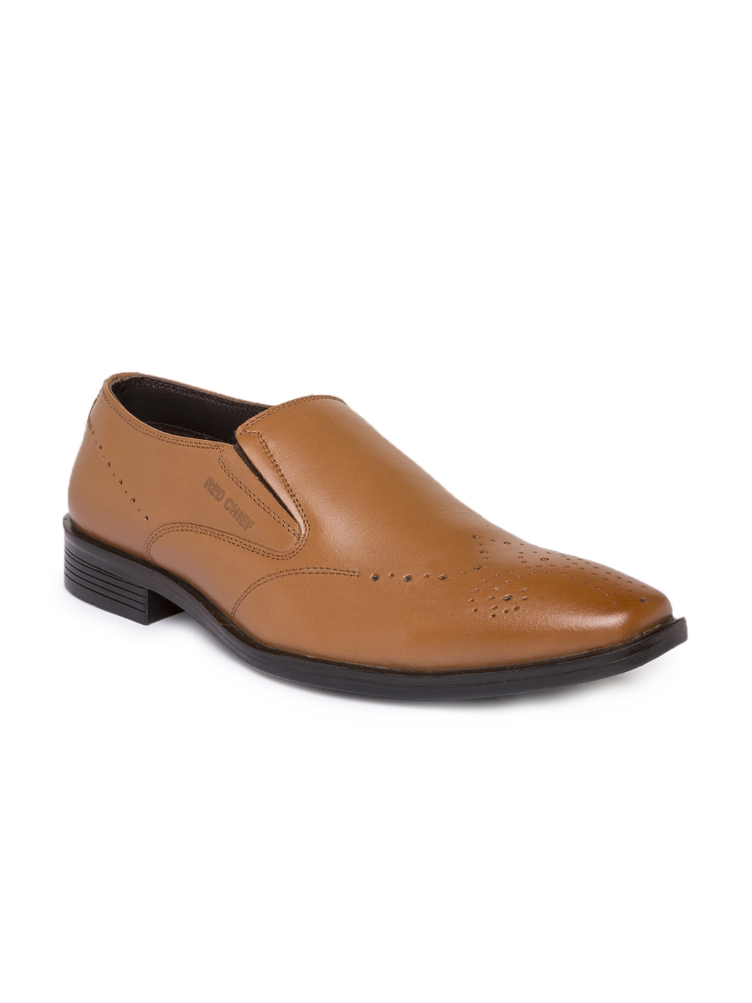 Buy Red Chief Men Tan Brown Leather Formal Slip On Shoes Formal Shoes For Men 2243752 Myntra 9411