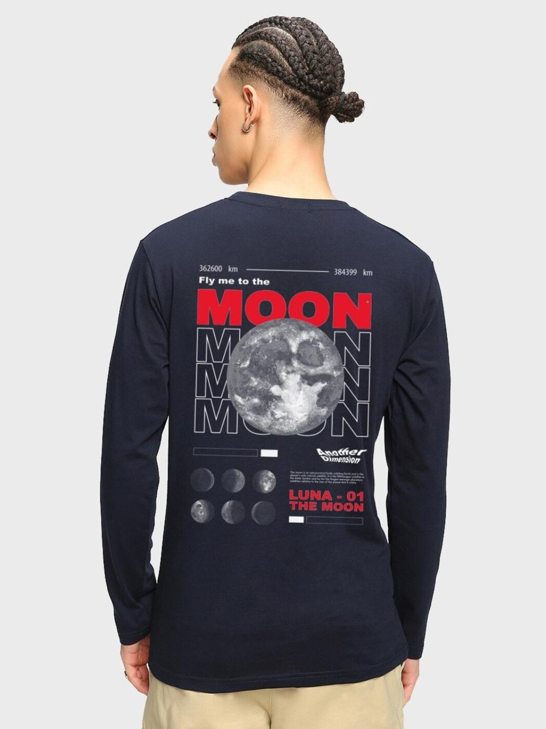 Buy Bewakoof X Official Nasa Merchandise Men Blue Fly Me To The Moon ...
