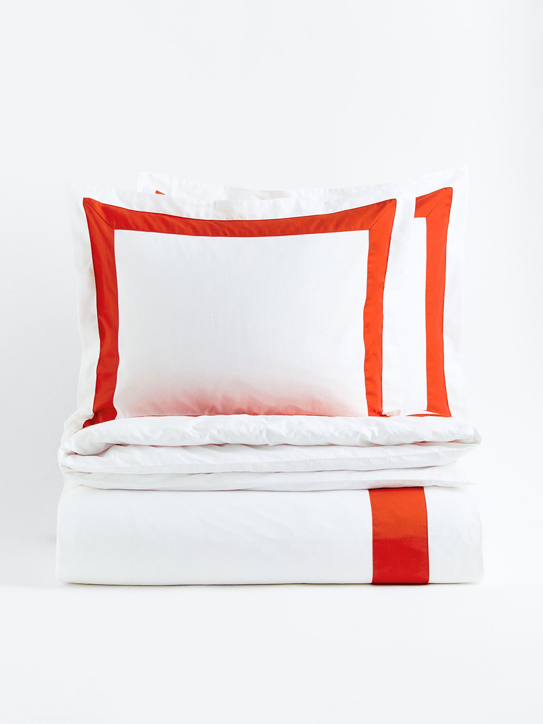 Buy H&M Red & White Cotton Sateen Duvet Cover Set Duvet Cover for