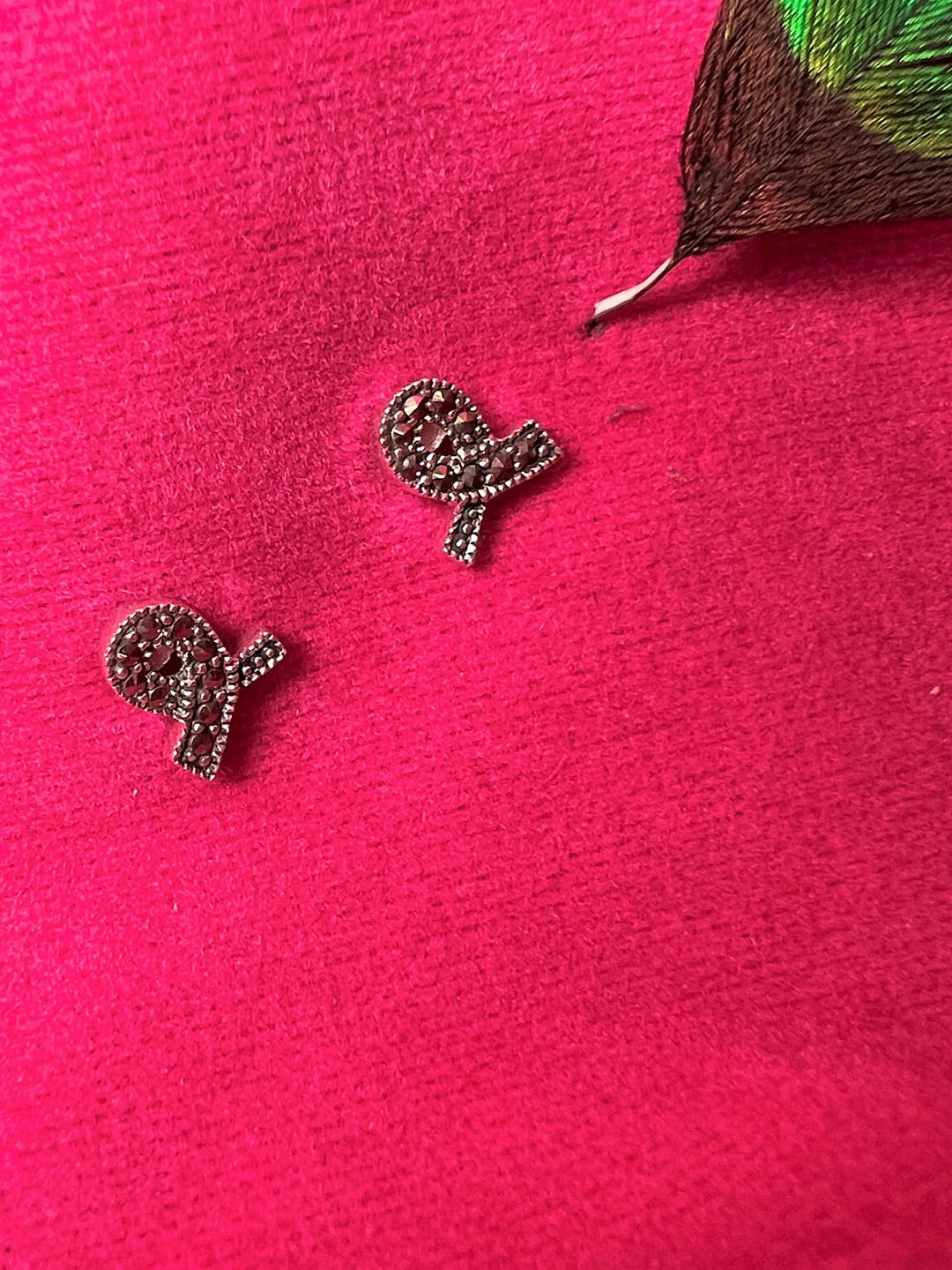 Buy Arte Jewels Stone Studded Silver Studs Earrings Earrings for