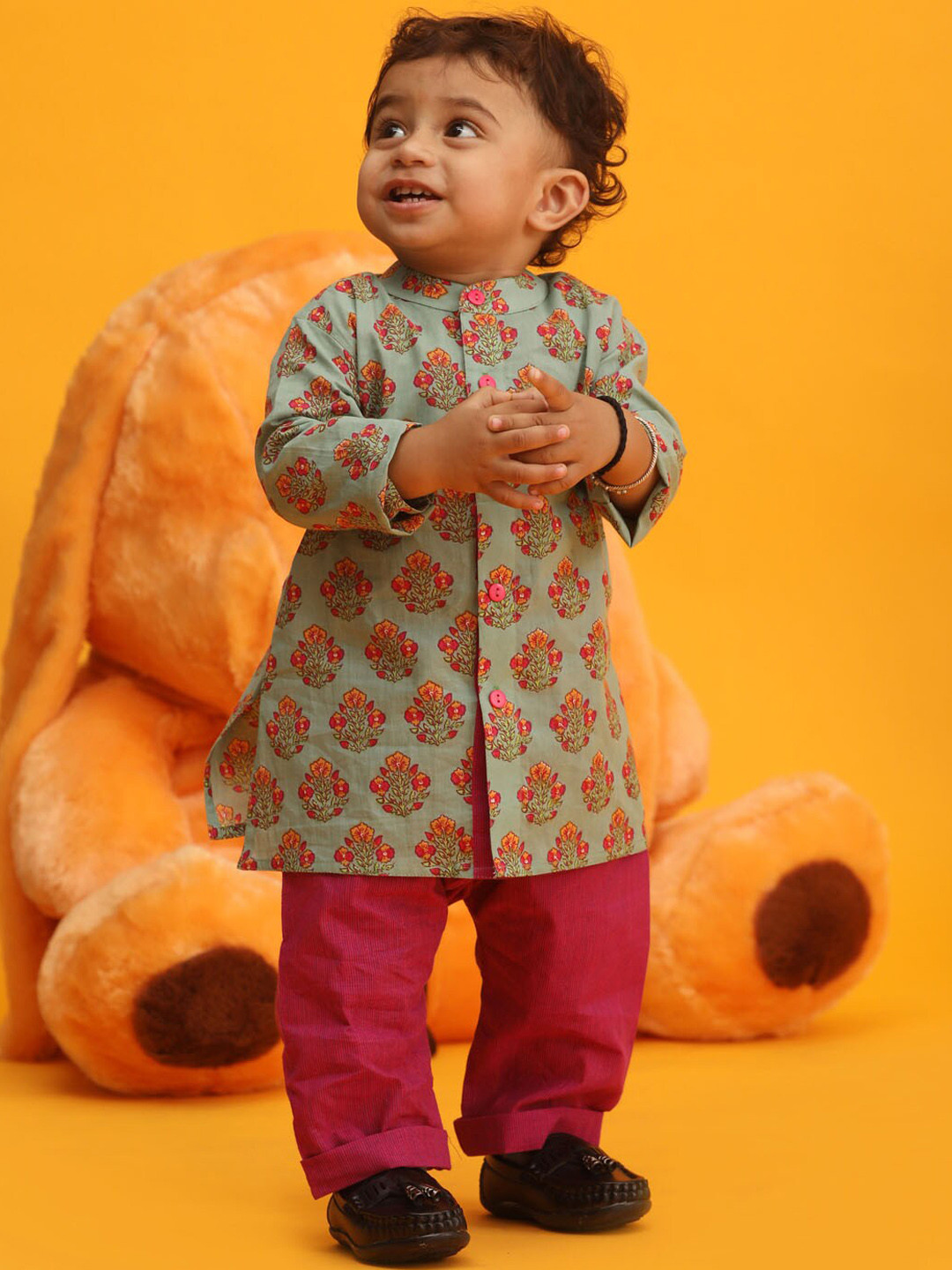 buy-vastramay-boys-floral-printed-kurta-with-pyjamas-kurta-sets-for