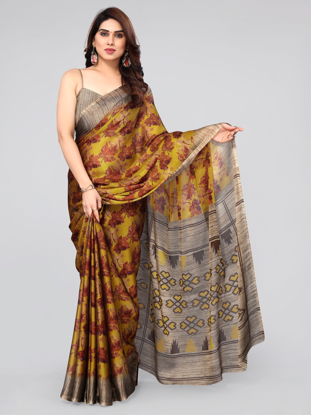 Buy Mirchi Fashion Floral Printed Chiffon Saree Sarees For Women 22453752 Myntra