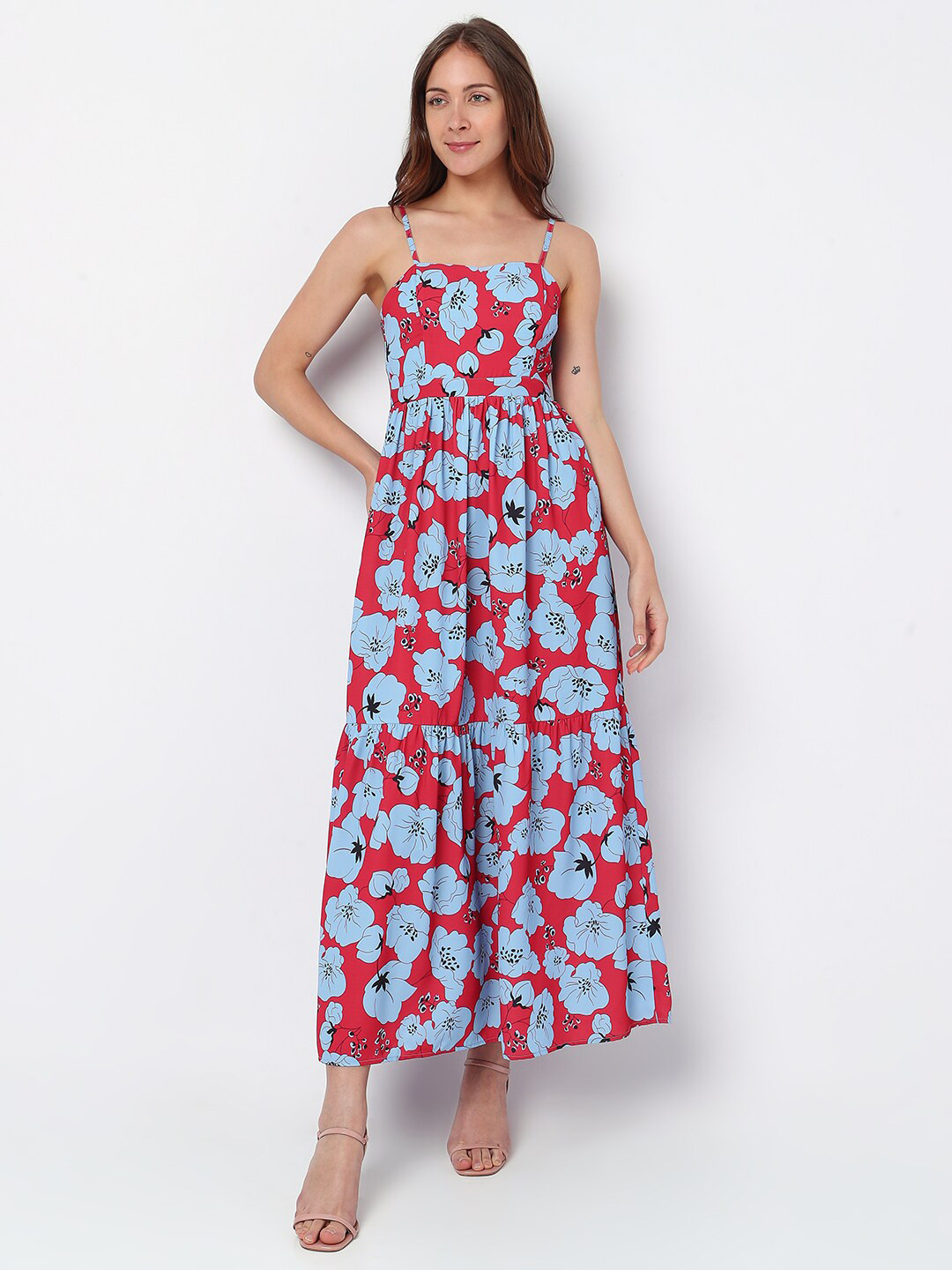vero moda floral maxi dress