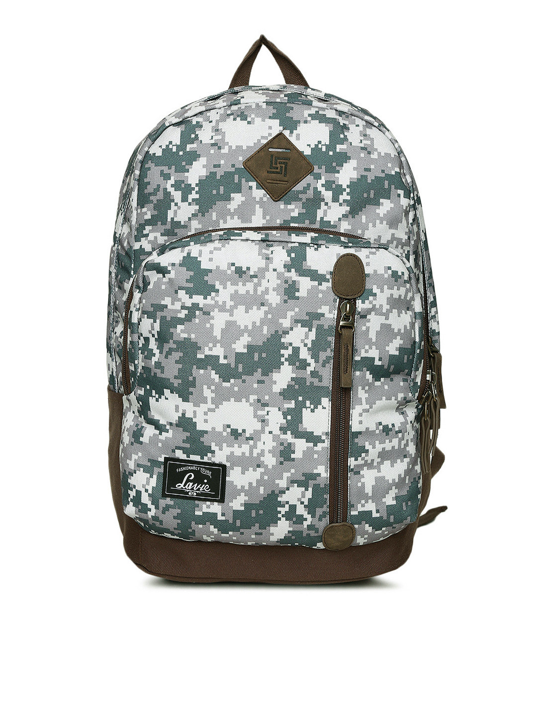 Buy Lavie Women Brown & Green Printed Backpack Backpacks for Women
