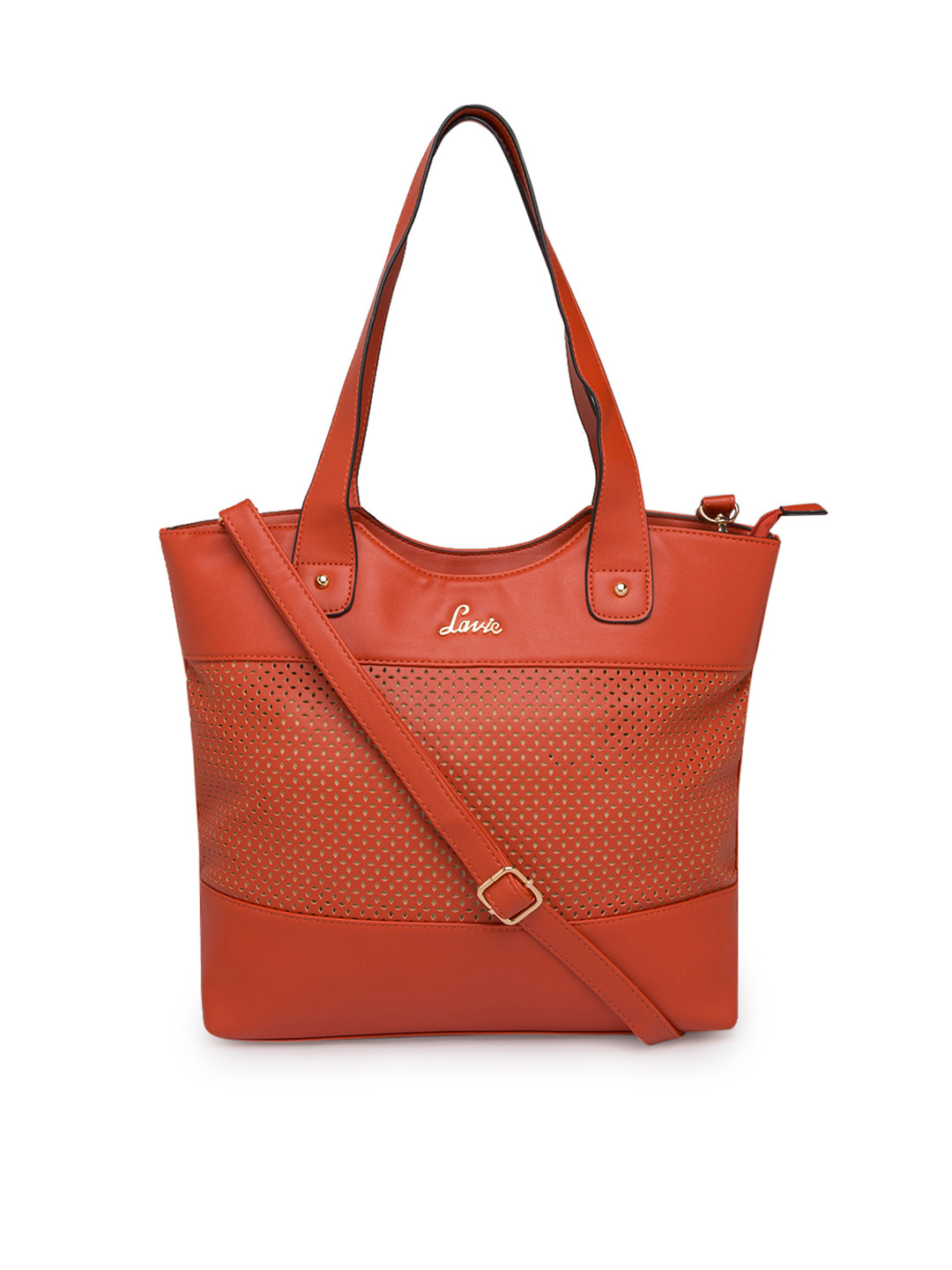Buy Lavie Orange Laser Cut Shoulder Bag Handbags for Women 2247133