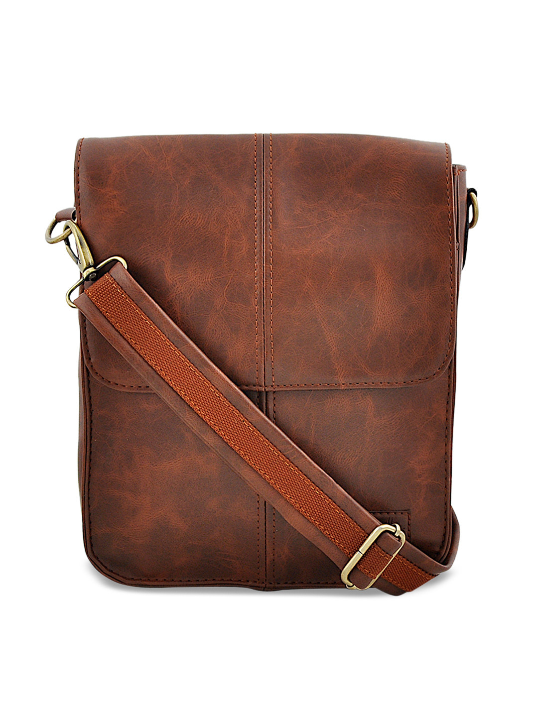 Buy Yelloe Men Brown Messenger Bag Messenger Bag for Men 2247558 Myntra