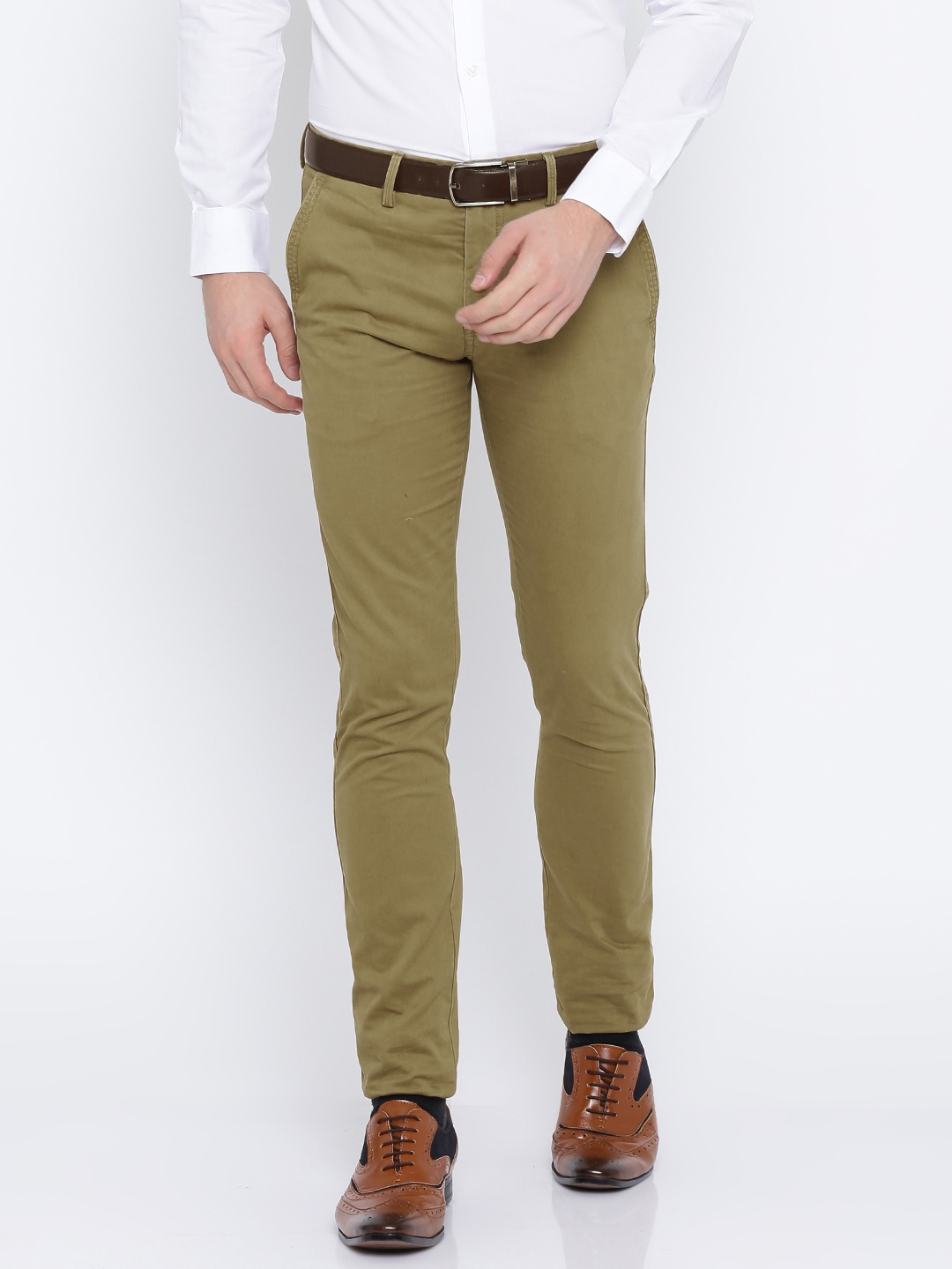 allen solly pleated cotton trousers