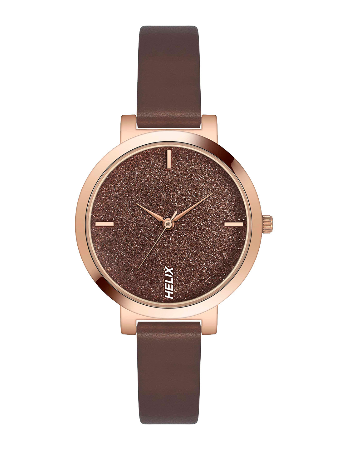 Buy Helix Women Embellished Dial & Leather Bracelet Style Straps