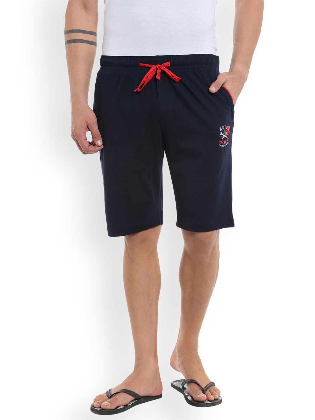 Buy AVOQ Navy Blue Men Lounge Shorts - Lounge Shorts for Men 2249030 ...