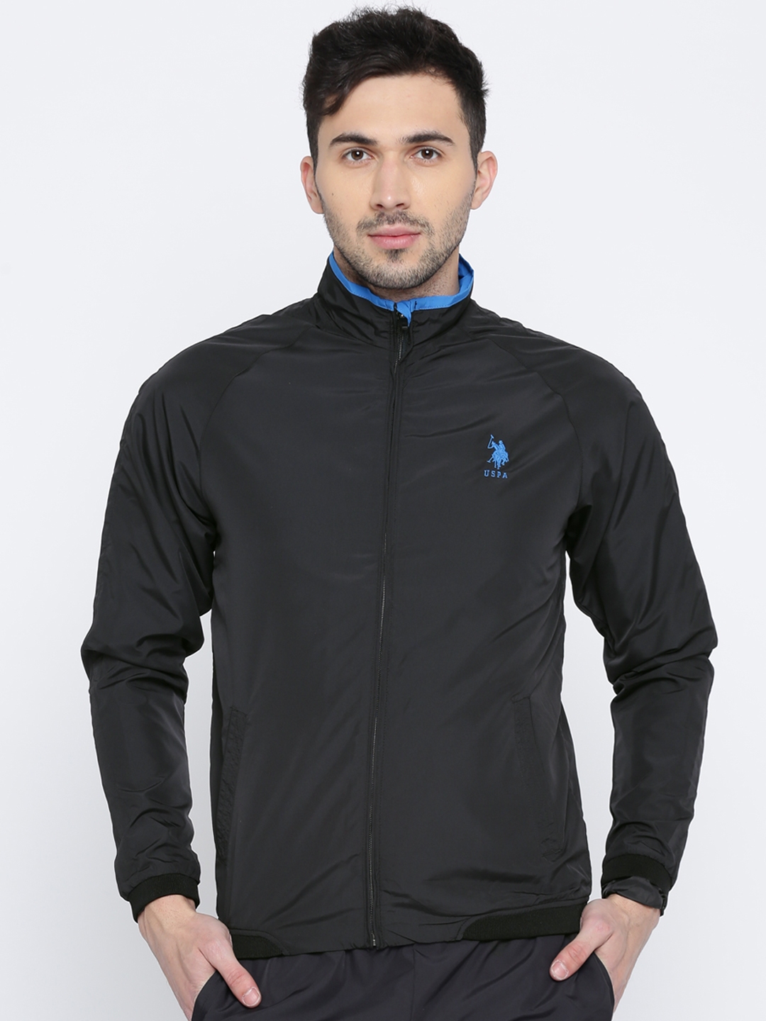 Buy U.S. Polo Assn. Men Black Solid Sporty Jacket - Jackets for Men